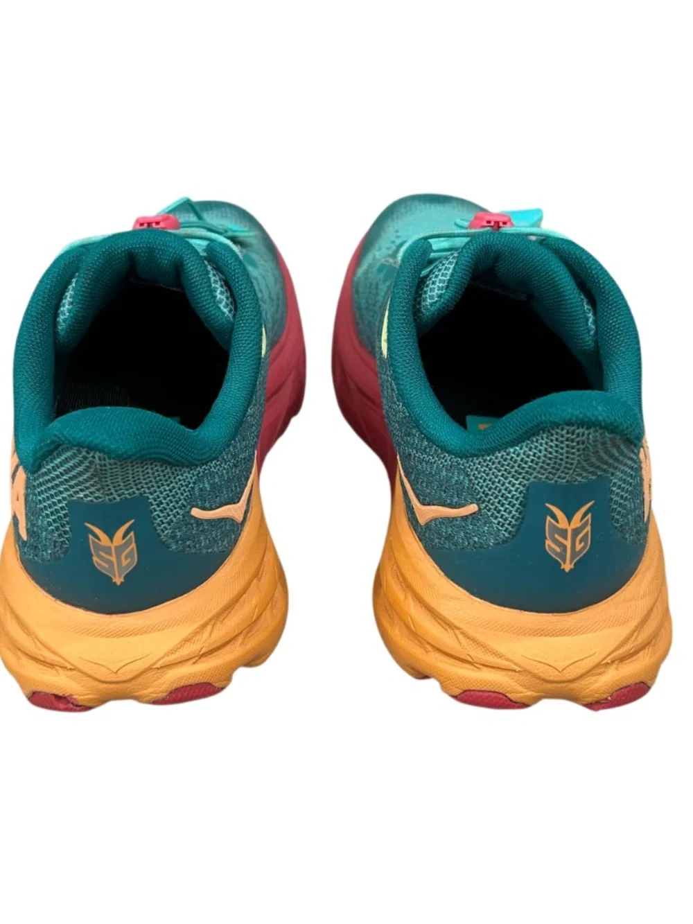 Hoka Speedgoat 5 Teal Mesh Trail Running Sneaker Shoes Size Youth 4.5 MD